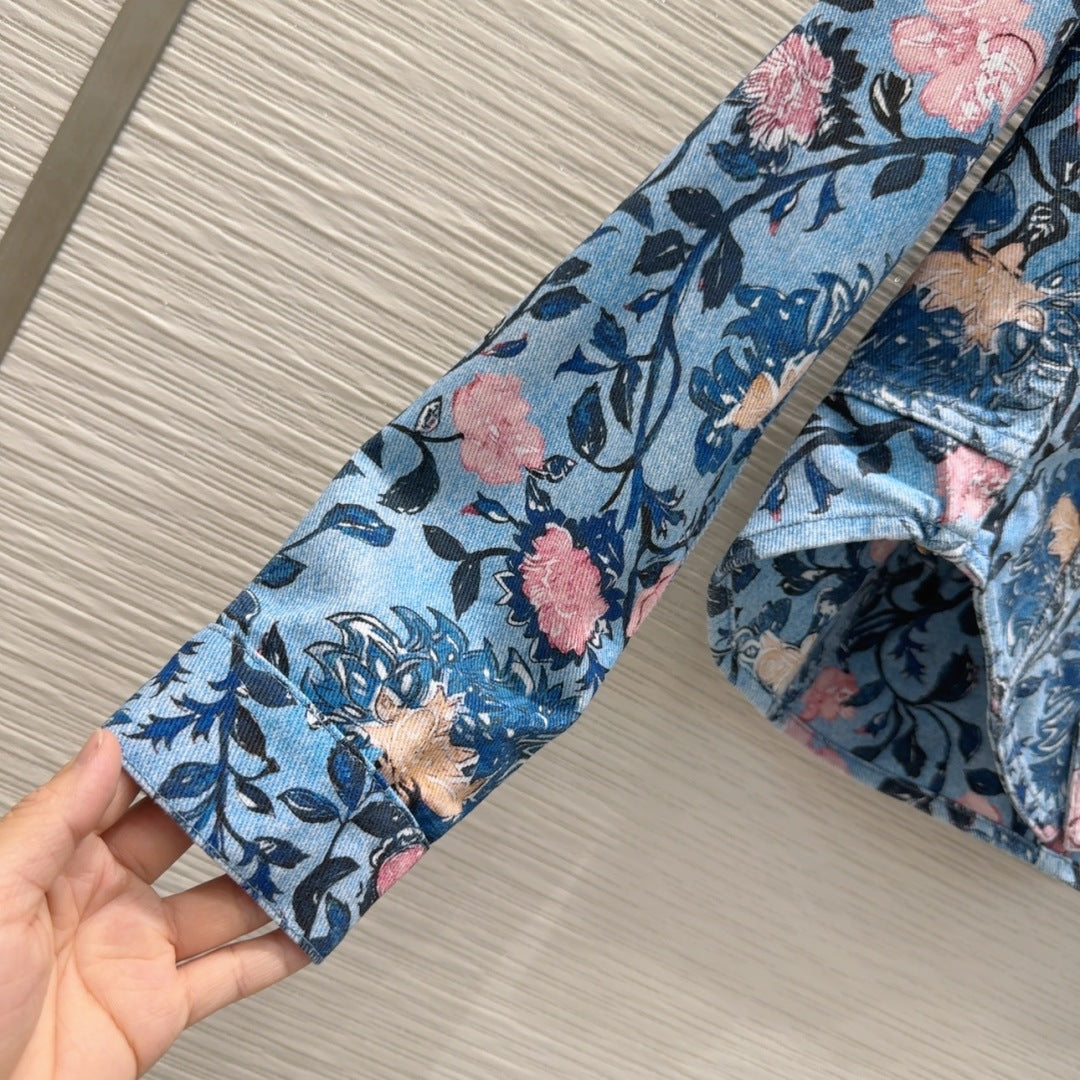 LU Floral Vine Jacket  Woman Denim Limited