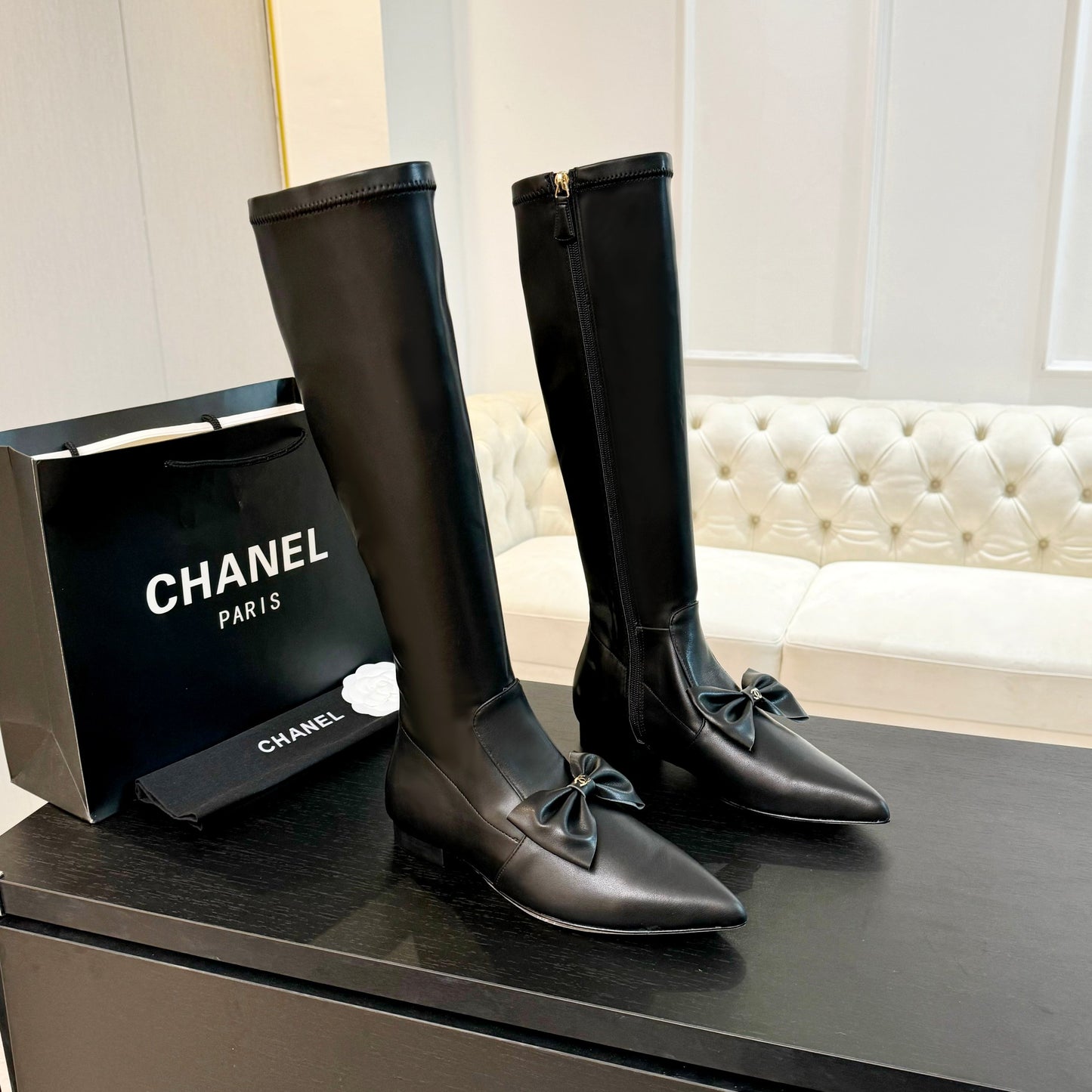 CHL Boots Woman Stretch Leather High 2 Color's