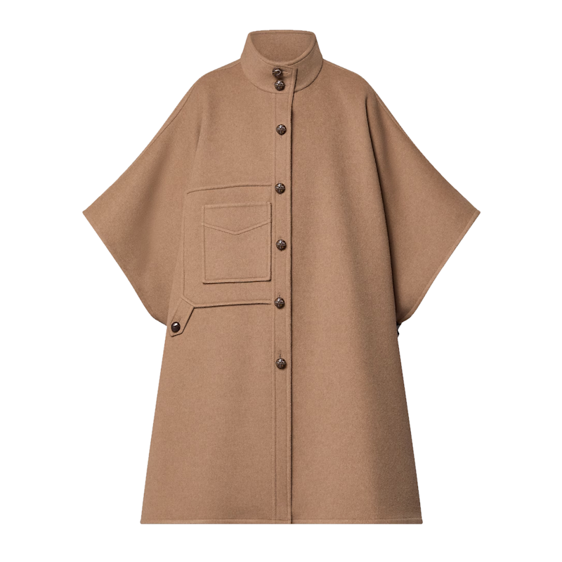 LU Button-Up Cape Cashmere  Woman Jacket Coat IOF