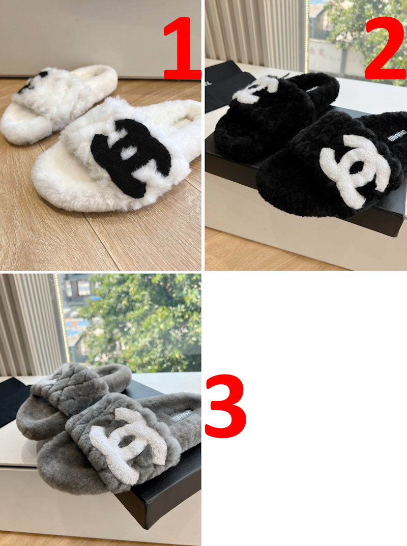 CHL Fur Slippers 3 Color's Woman