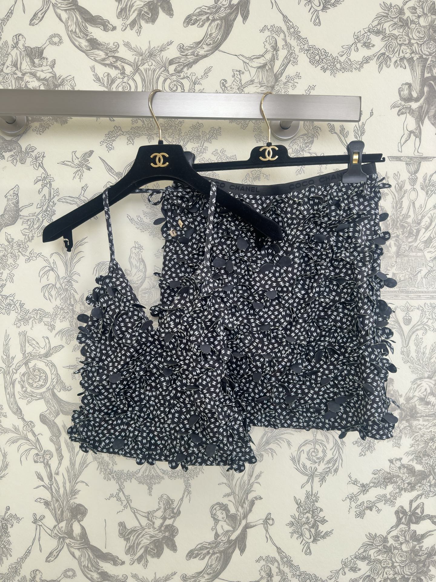 CHL Stretch Cotton Dress 2 Color's  Set Monogram Limited