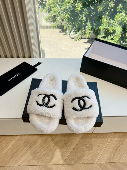 CHL Fur Slippers 3 Color's Woman 42