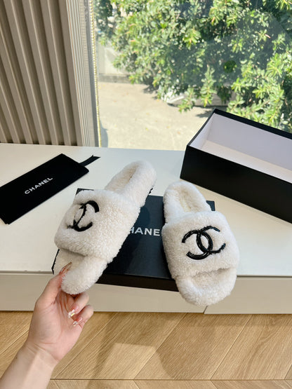 CHL Fur Slippers 3 Color's Woman 42
