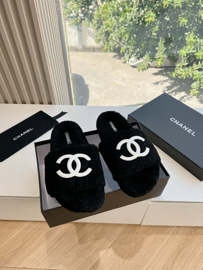 CHL Fur Slippers 3 Color's Woman 42