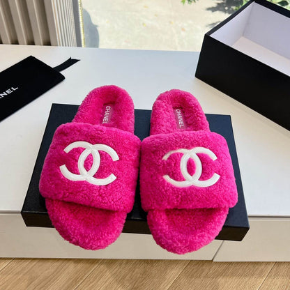 CHL Fur Slippers 3 Color's Woman 42