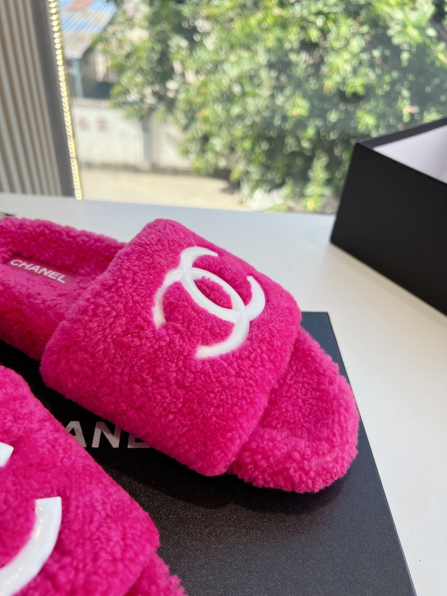 CHL Fur Slippers 3 Color's Woman 42