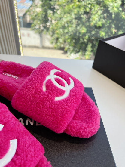 CHL Fur Slippers 3 Color's Woman 42