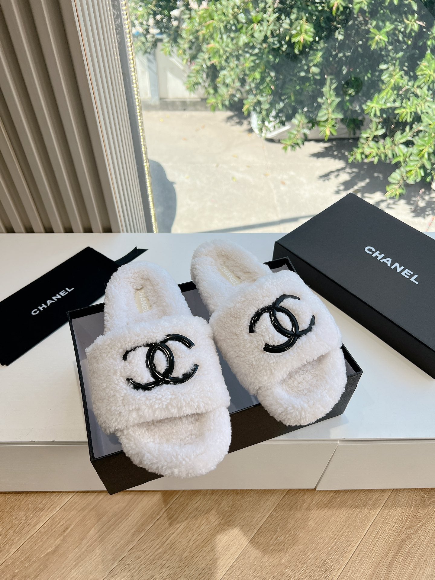 CHL Fur Slippers 3 Color's Woman 42
