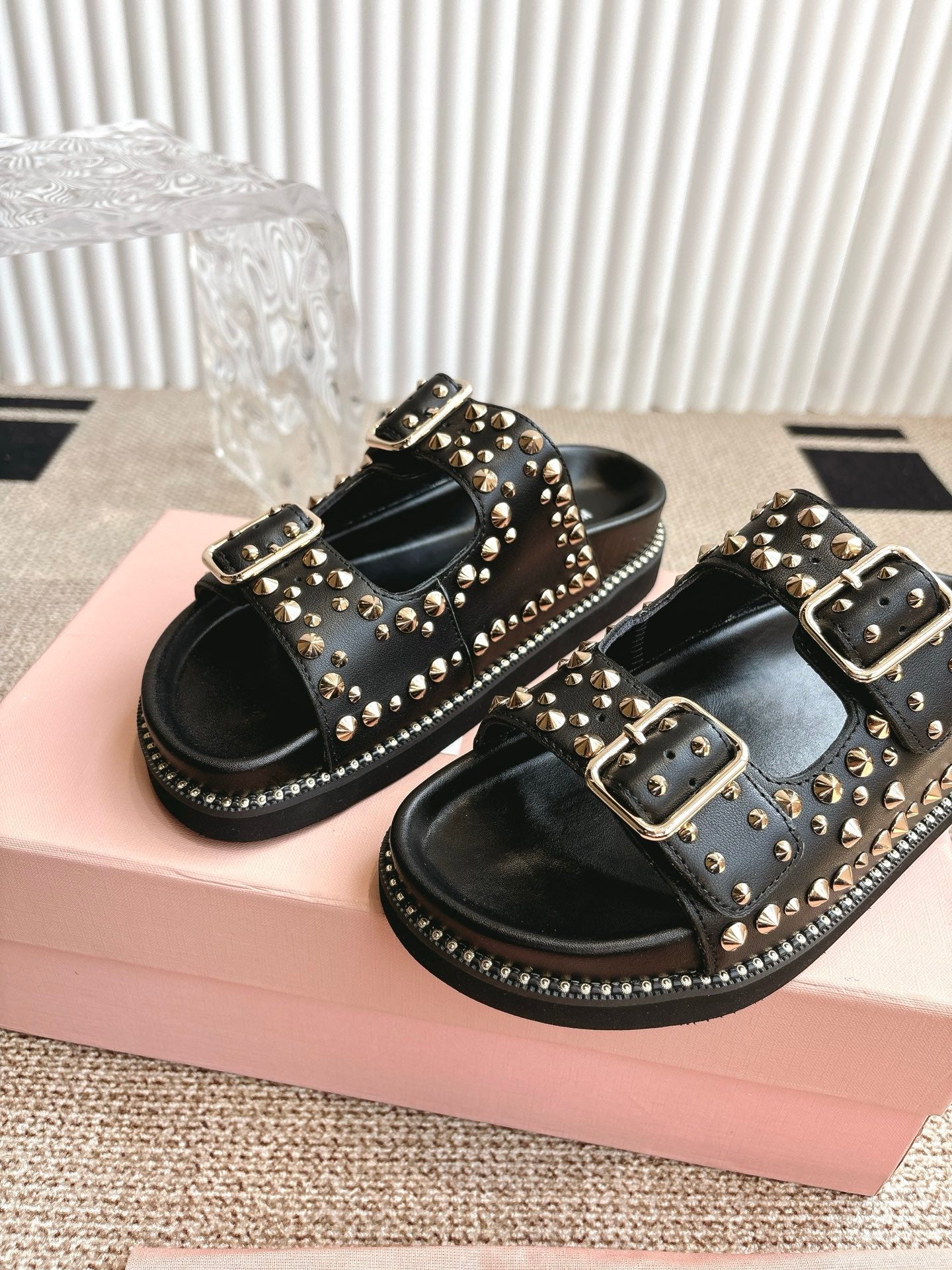 MIU MI  Slippers Sandals 2 Color's Woman