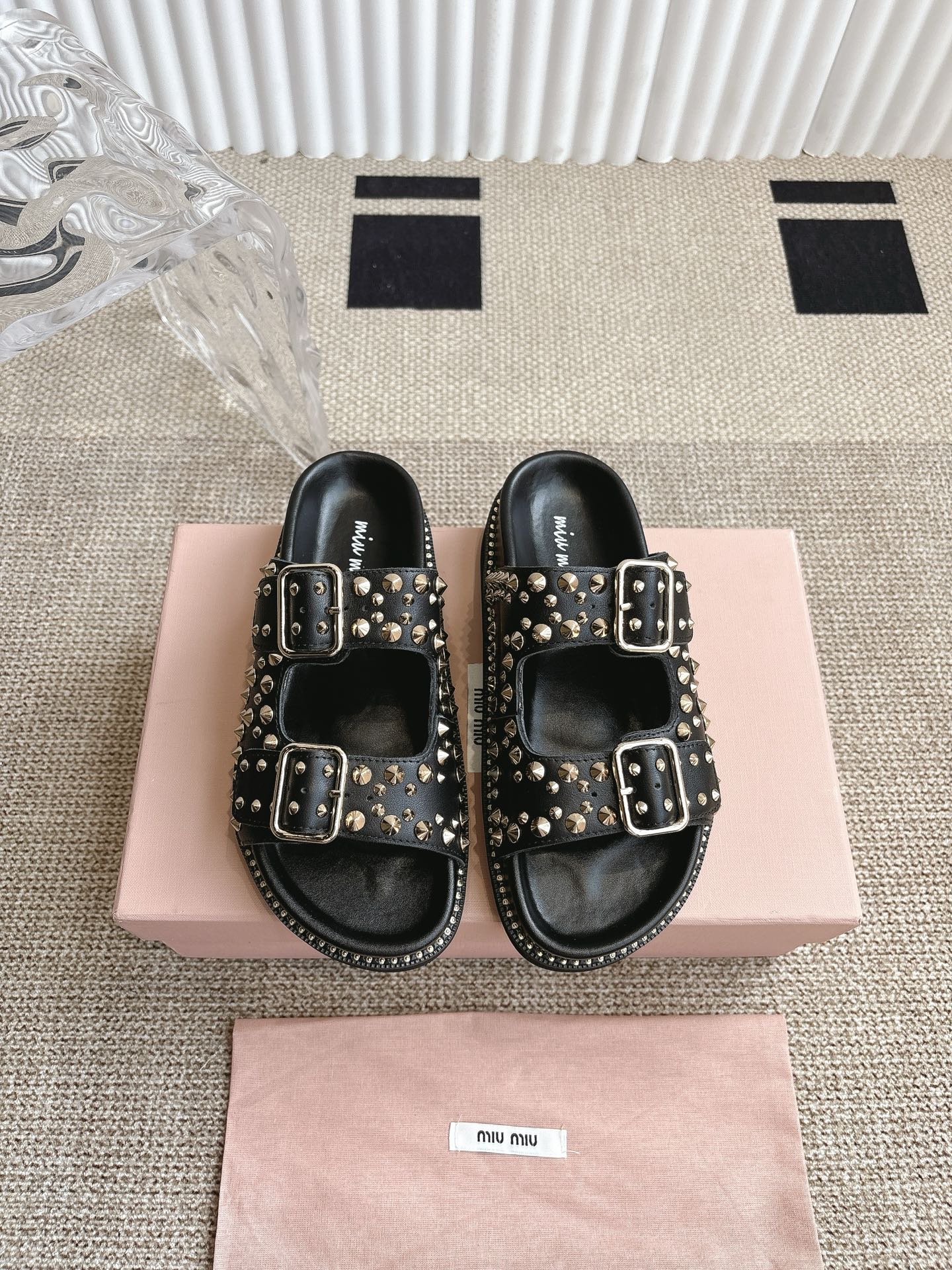 MIU MI  Slippers Sandals 2 Color's Woman