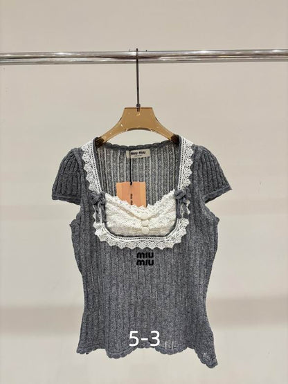MI MI  Sweater  Woman T- Shirt short sleeve 2 Color 's