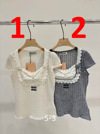 MI MI  Sweater  Woman T- Shirt short sleeve 2 Color 's