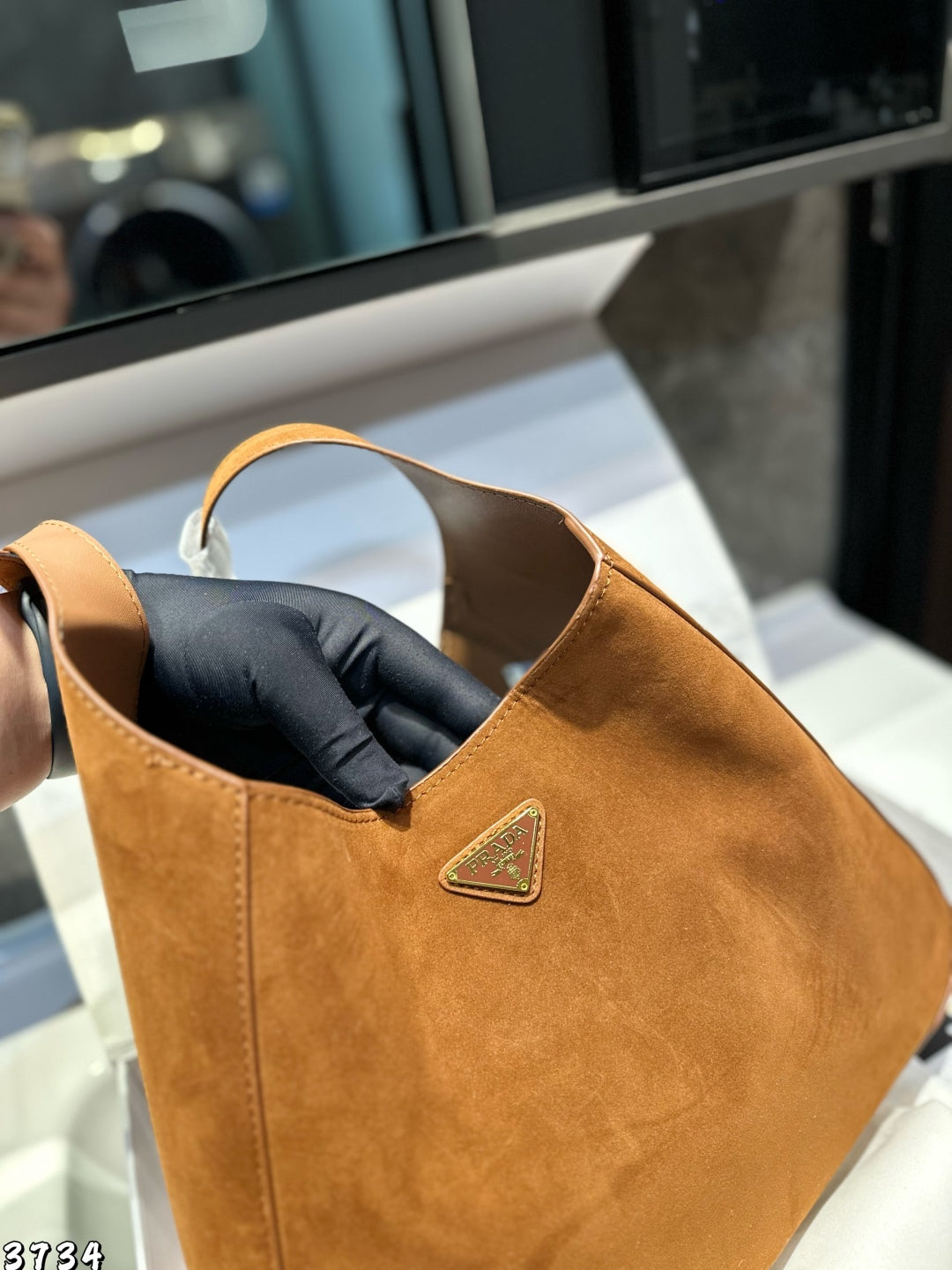 PRD Suede  Bag  Medium 28 cm