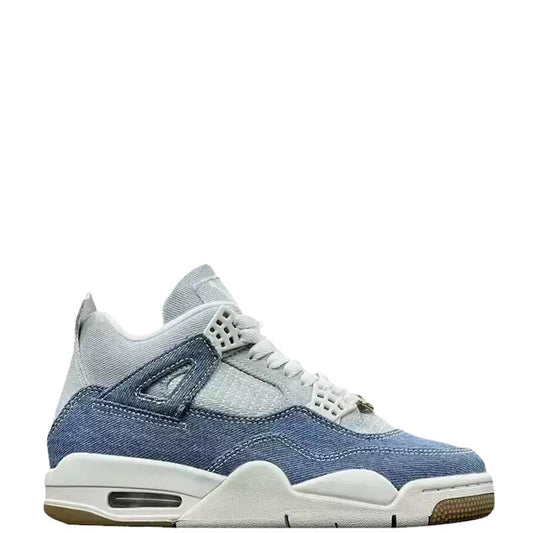 N*KE Air Jorda 4 AJ4 Denim  Worn Blue Sneakers 46