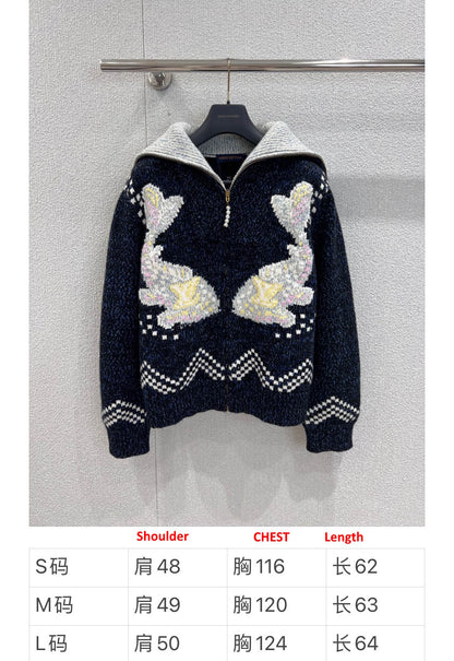 LU Sweater Jacket Monogram Man IOFF
