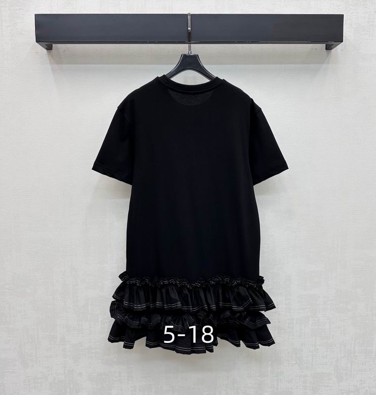 LU Woman Ruffle Trim T-Shirt  Dress QQ 2  Color's limited