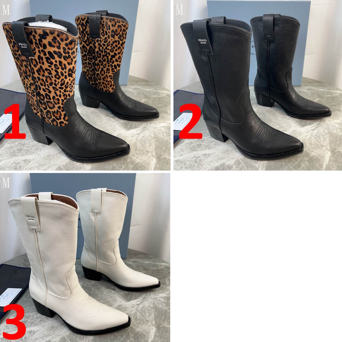 PRD Cowboy Boots Woman  3 Color 's 42