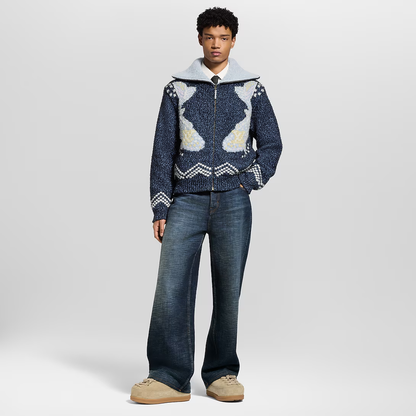 LU Sweater Jacket Monogram Man IOFF