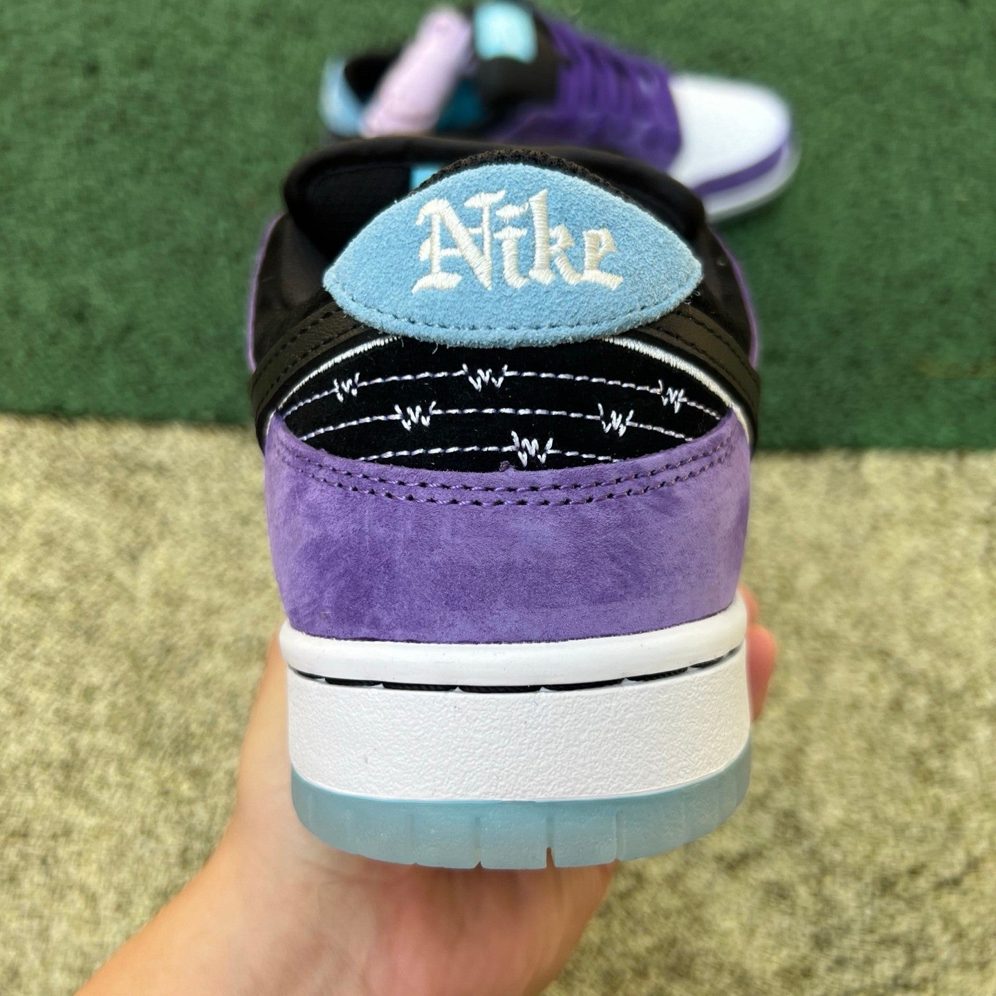 N*KE SB Dunk Low Pro x Hayley Wilson Black and Court Purple sneakers  46