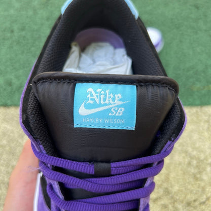 N*KE SB Dunk Low Pro x Hayley Wilson Black and Court Purple sneakers  46