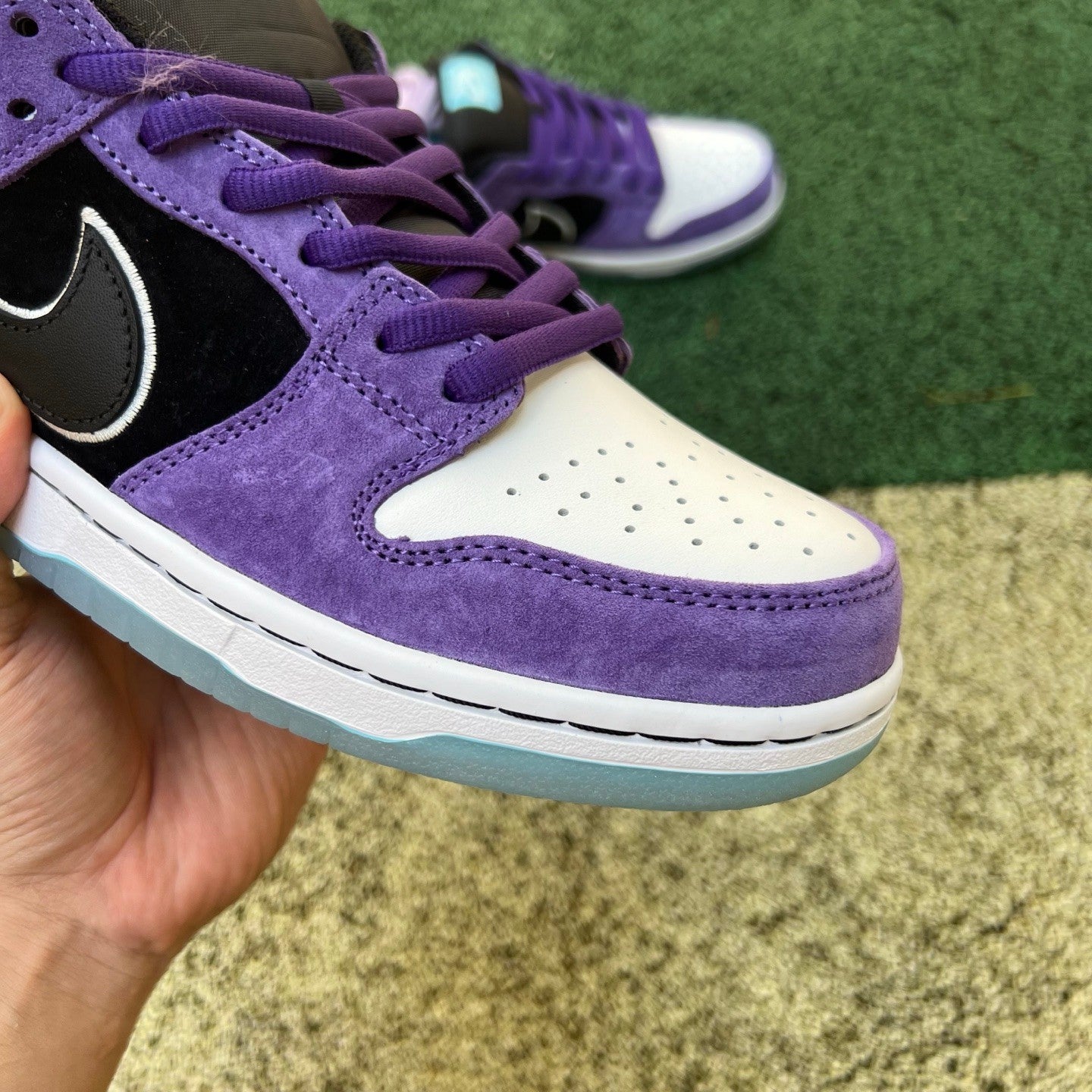 N*KE SB Dunk Low Pro x Hayley Wilson Black and Court Purple sneakers  46