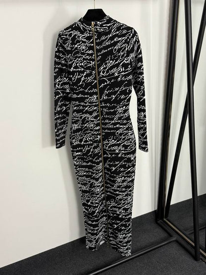 BALMA Velvet print maxi dress Limited