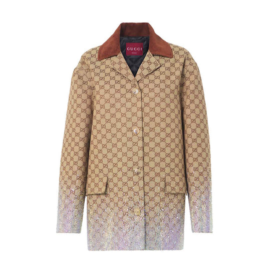 GU Jacket Woman Canvas embellished cotton blend