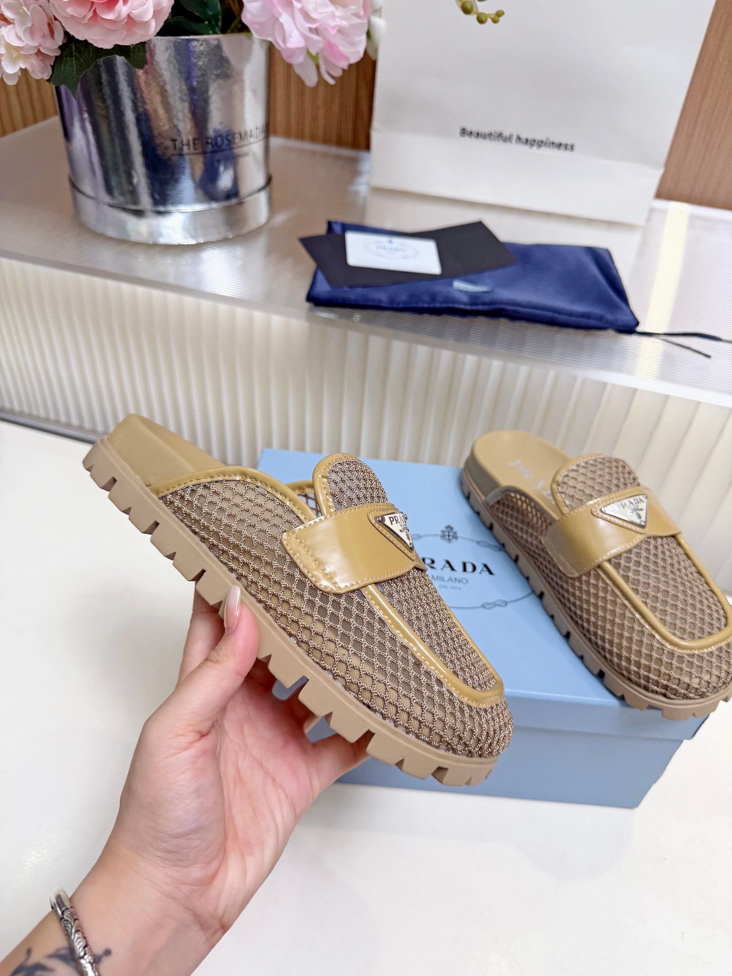 LU Mule slippers  Shoes Woman  2 Color's
