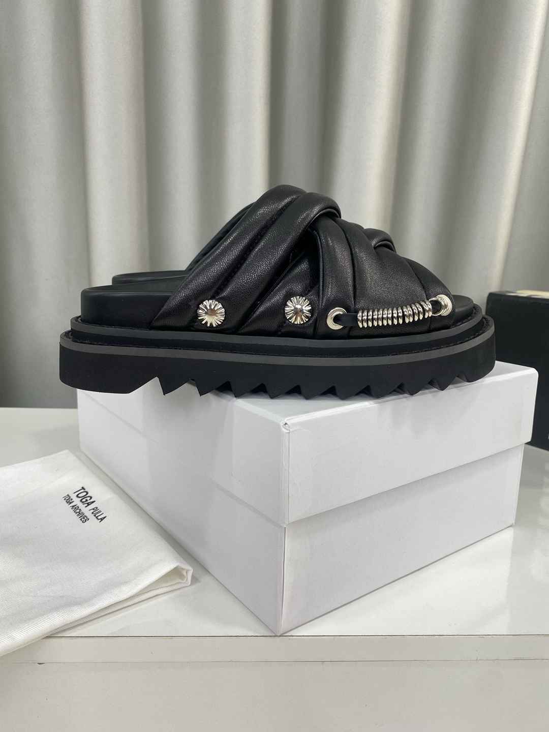 TOGA stud-embellished leather  Slippers  Woman