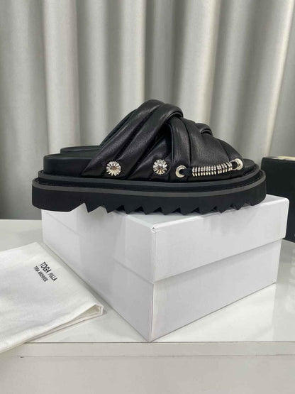 TOGA stud-embellished leather  Slippers  Woman