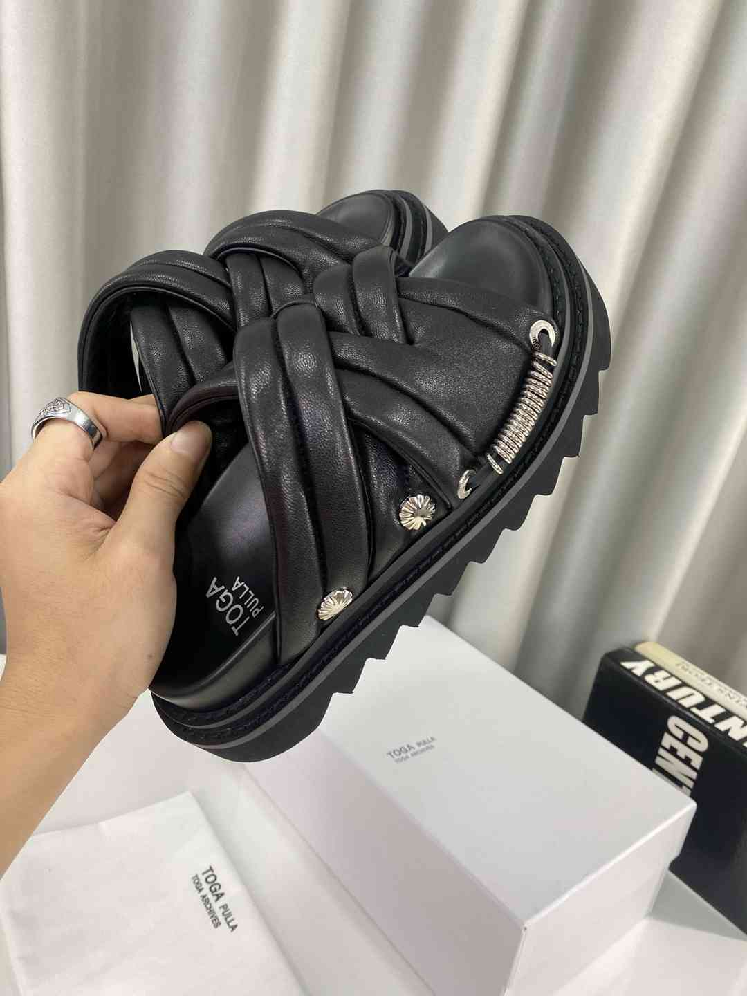 TOGA stud-embellished leather  Slippers  Woman