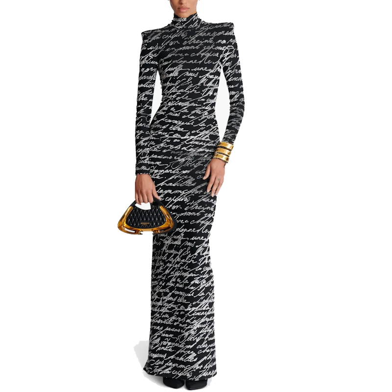 BALMA Velvet print maxi dress Limited