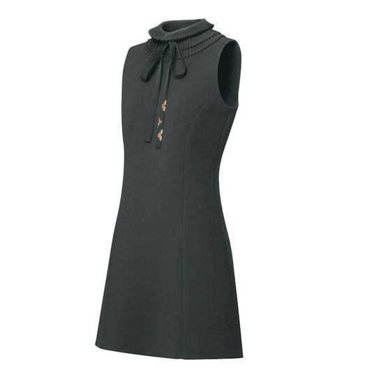 LU Pleat Collar Fitted Dress Limited