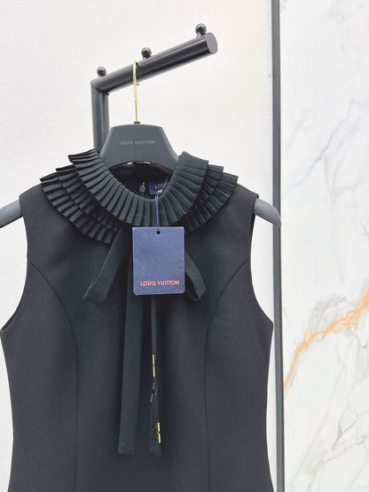 LU Pleat Collar Fitted Dress Limited