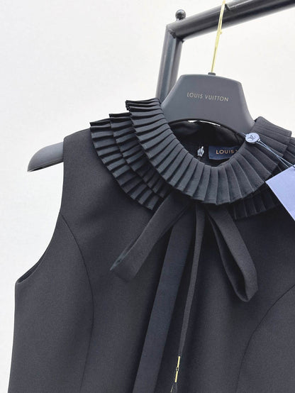 LU Pleat Collar Fitted Dress Limited