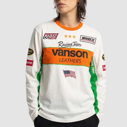 VANSON x SUPRE Long Sleeve  T- Shirt  4 Color's