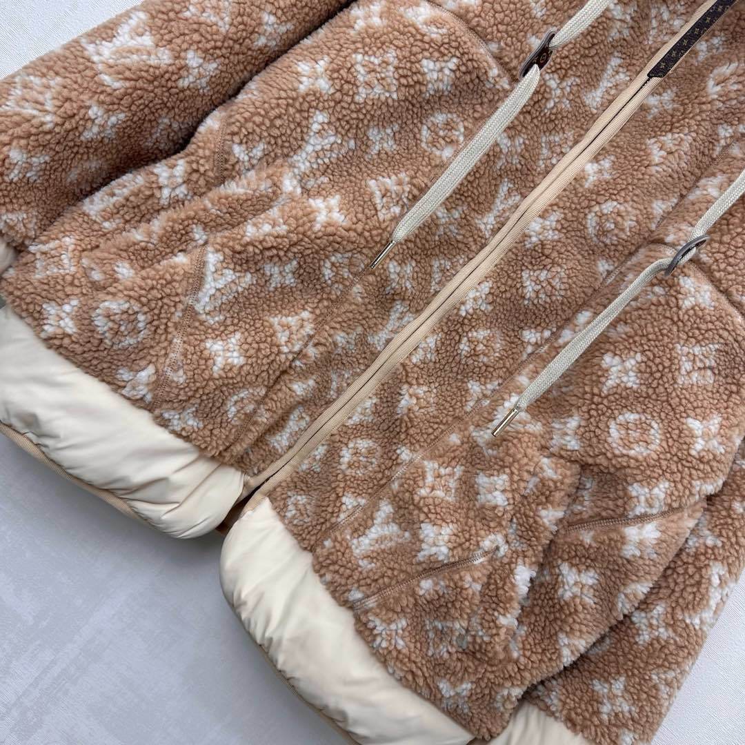 LU Monogram Fleece Hooded Jacket Woman
