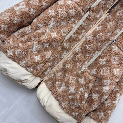 LU Monogram Fleece Hooded Jacket Woman