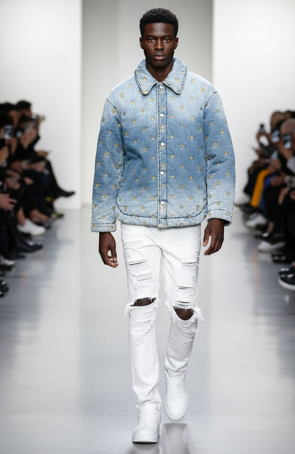 LU Jacket Quilted  Man Denim IOFF