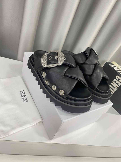 TOGA stud-embellished leather  Slippers  Woman