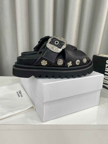 TOGA stud-embellished leather  Slippers  Woman