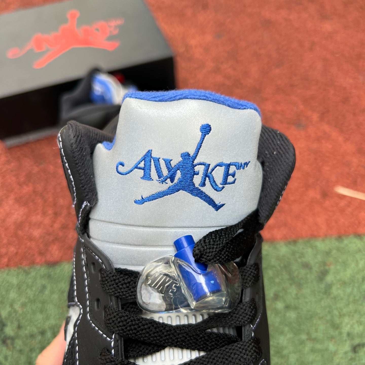 N*KE Air Jorda 5 AJ5 Retro Awake NY Black Racer Blue Sneakers 46