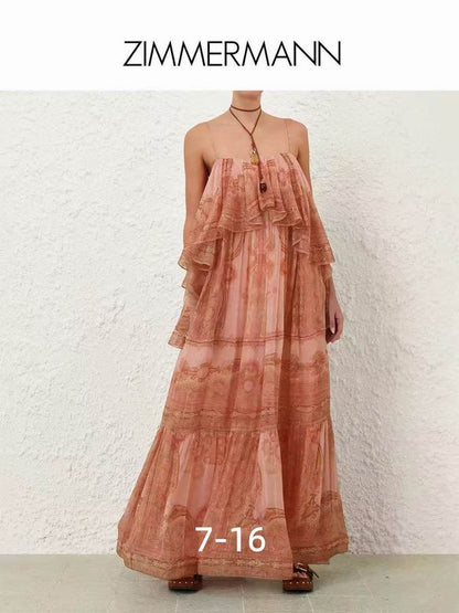 ZIMER MAN Sundance Frill Maxi  Dress