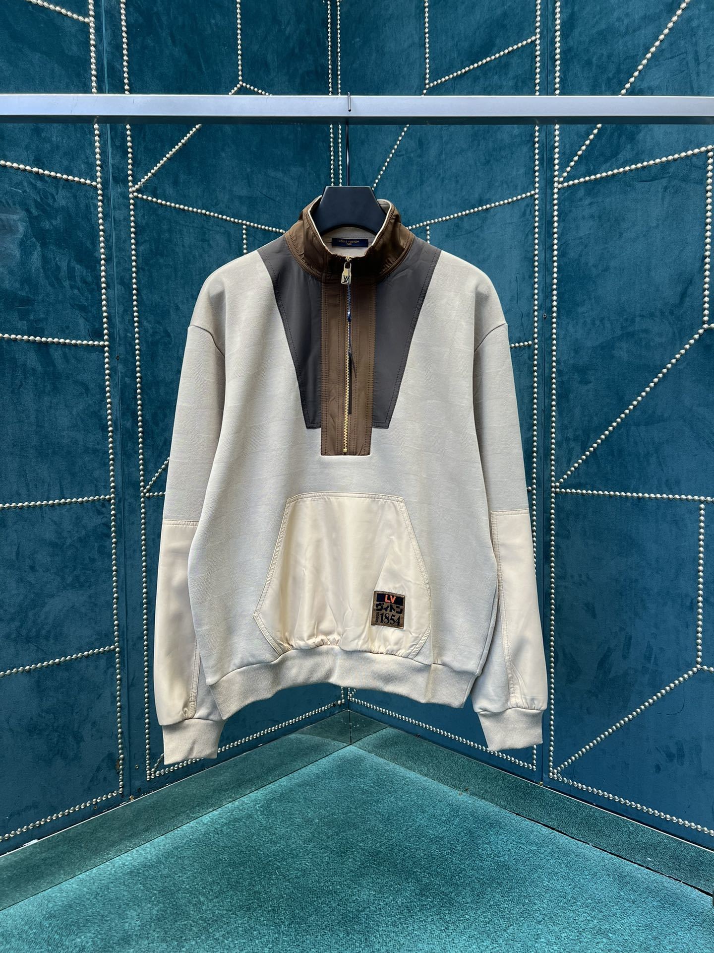 LU Damier Hybrid Half-Zip Workwear Pullover Jacket   Man Ioff