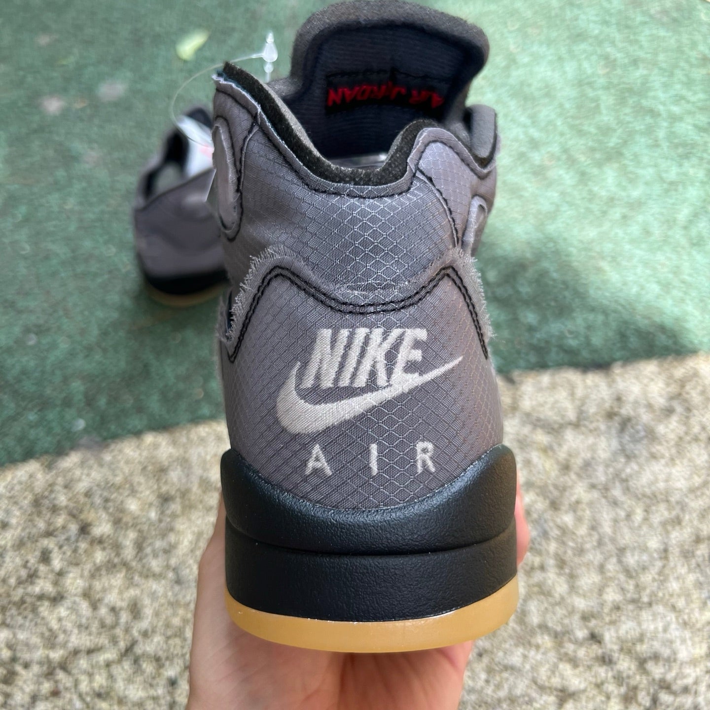 N*KE  Air Jorda 5  AJ5 Retro Off Wite Black Sneakers  46