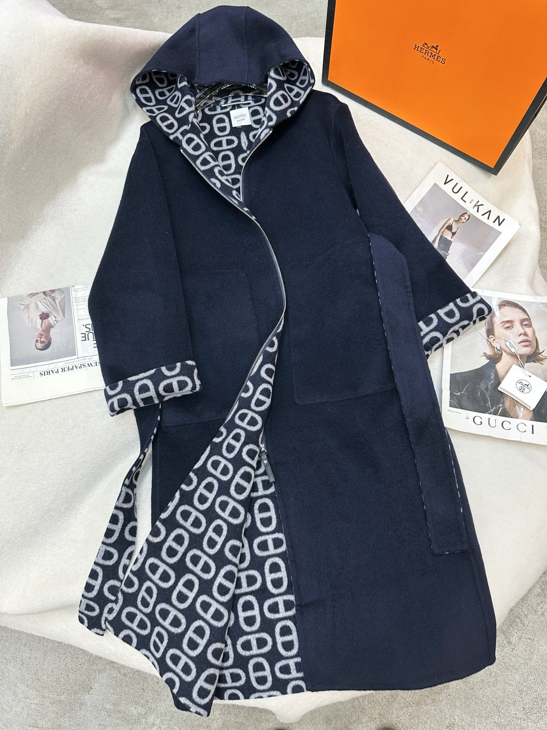 HRM Hooded Woman Wool Jacket Coat 3 Color's Limited