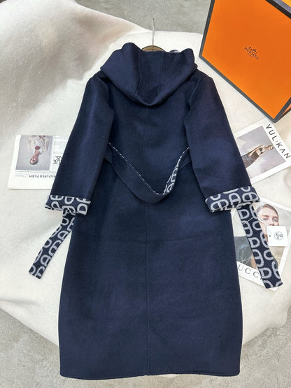 HRM Hooded Woman Wool Jacket Coat 3 Color's Limited