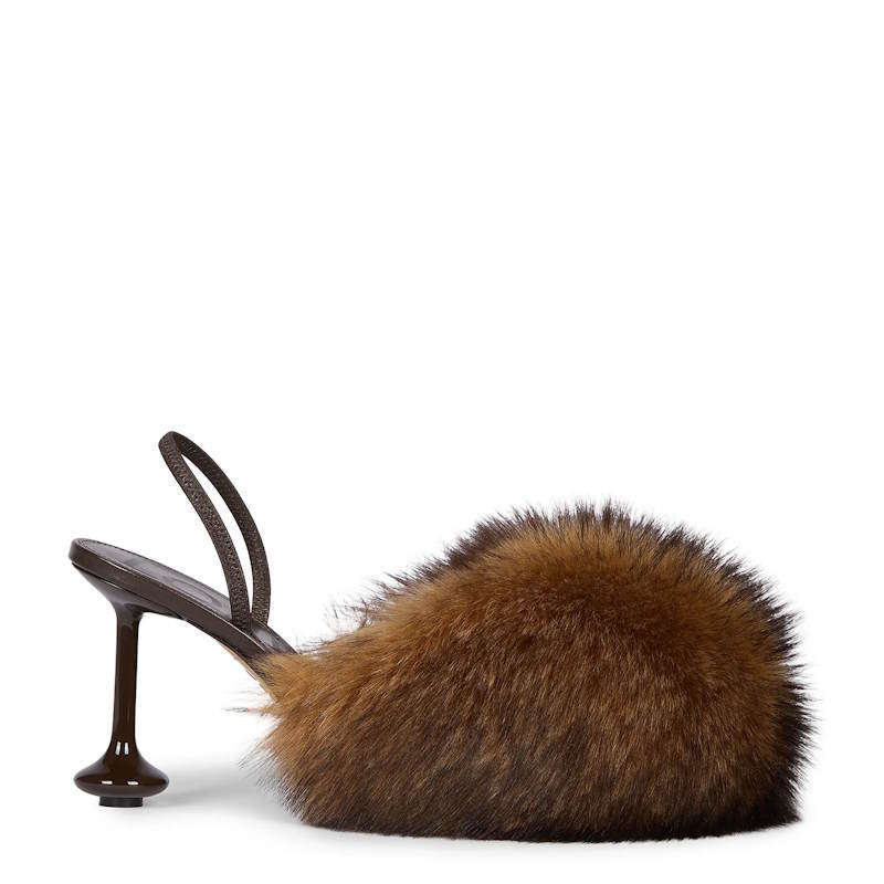 LOEV Fur shoes Woman 4 Color's  heels 9 cm