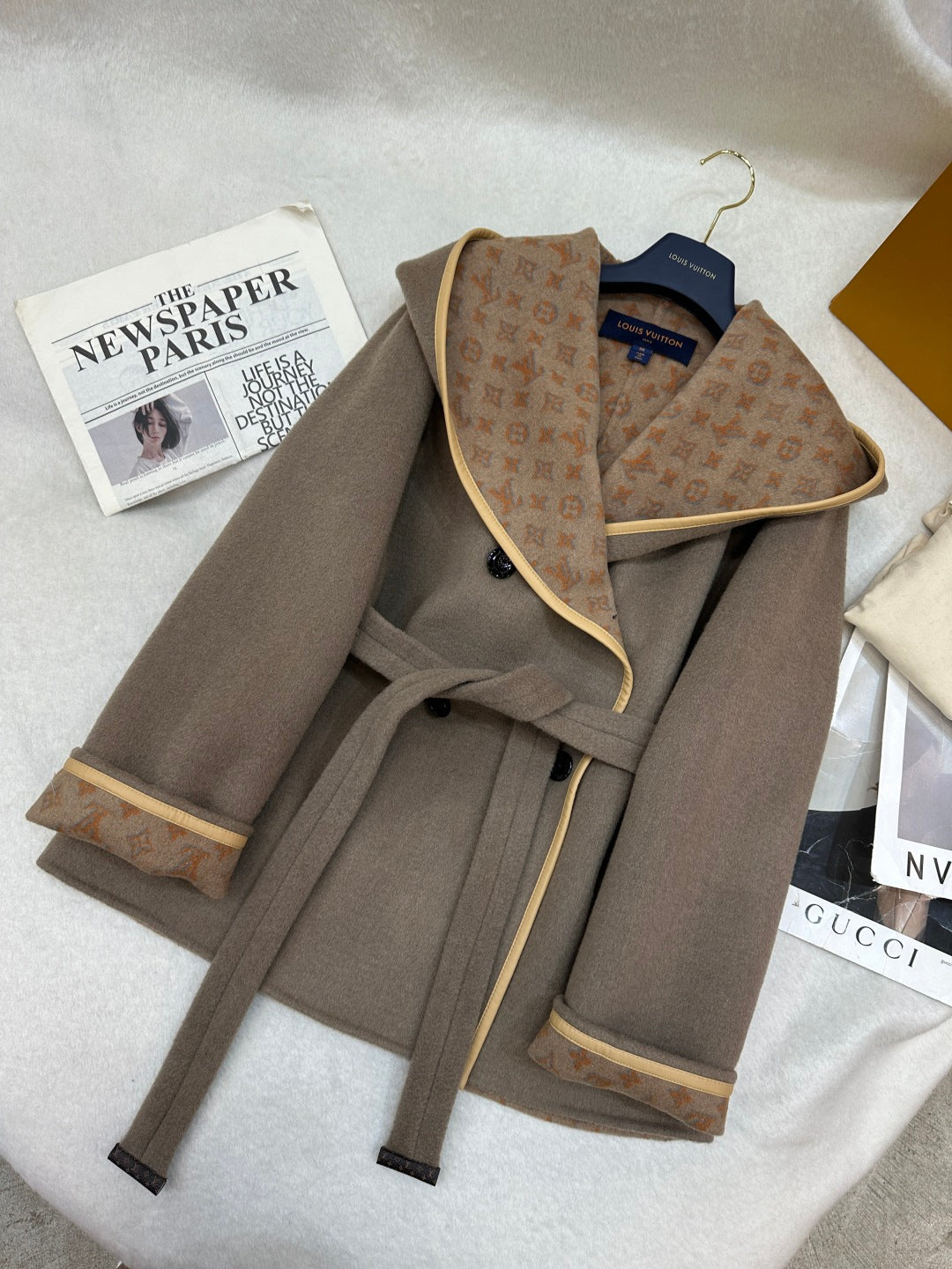 LU Hooded Woman Wool Jacket Limited