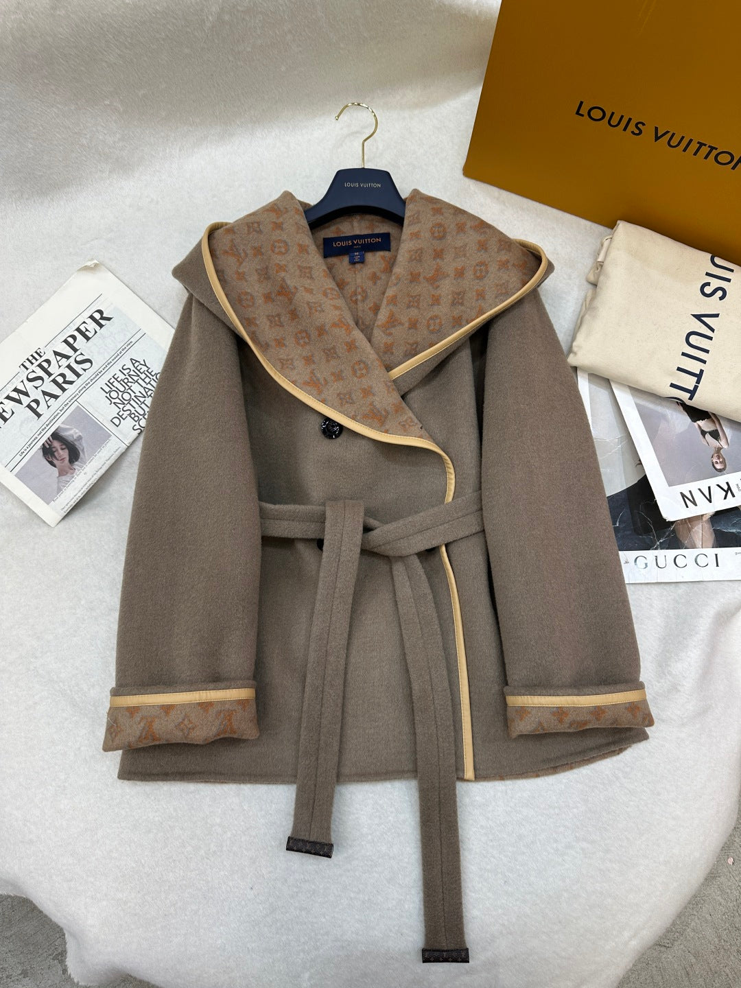 LU Hooded Woman Wool Jacket Limited